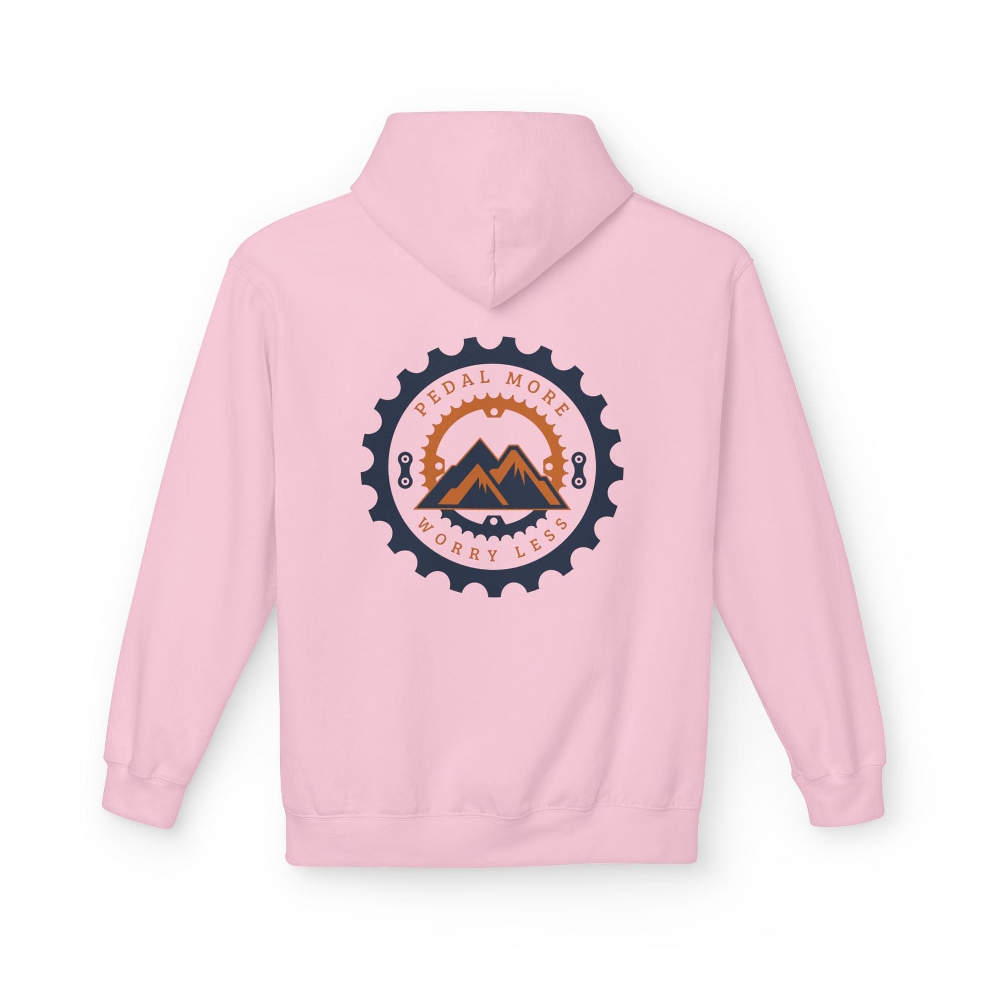 Pedal More, Worry Less Hoodie Light Pink