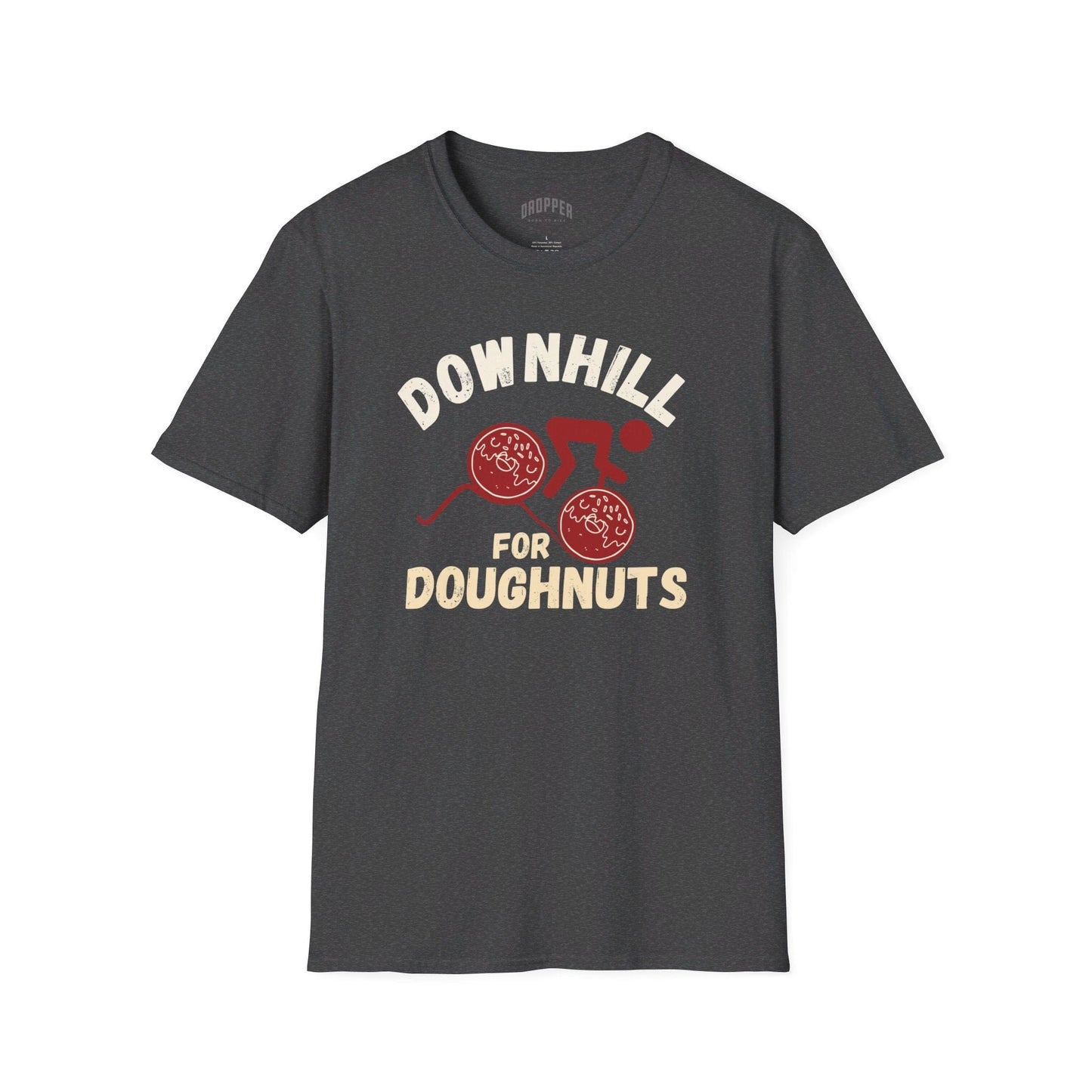 Downhill For Doughnuts T-Shirt Dark Grey