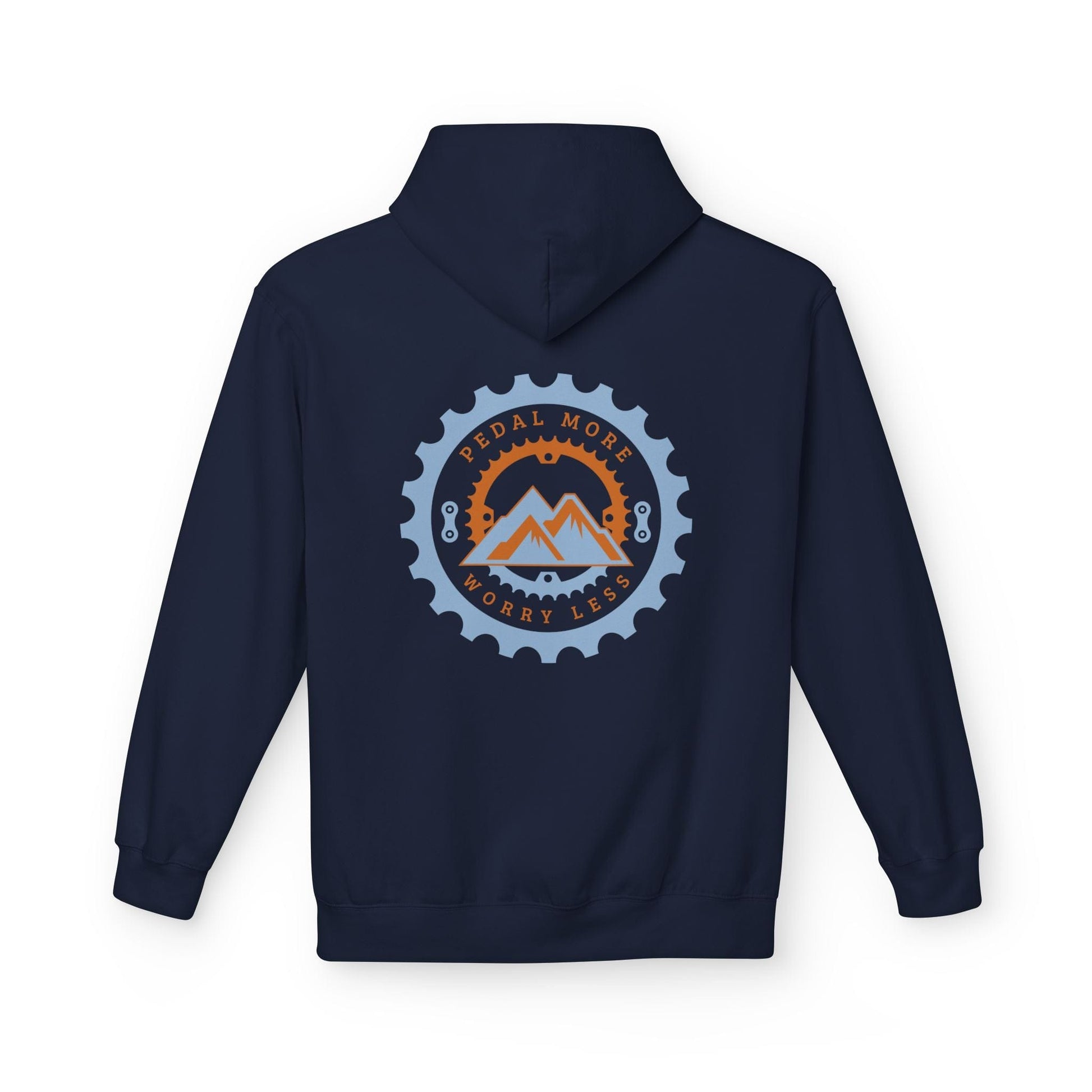 Pedal More, Worry Less Hoodie Navy