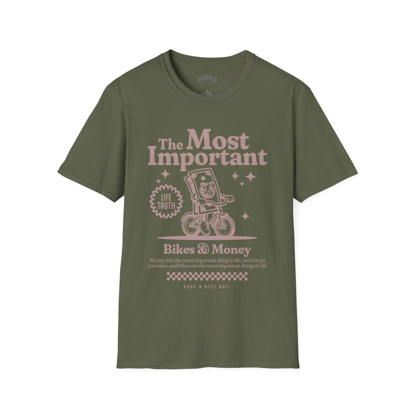 Bikes & Money T-Shirt Military Green