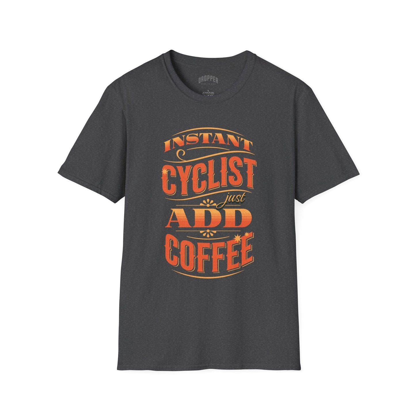 Instant Cyclist Just Add Coffee T-Shirt Dark Grey