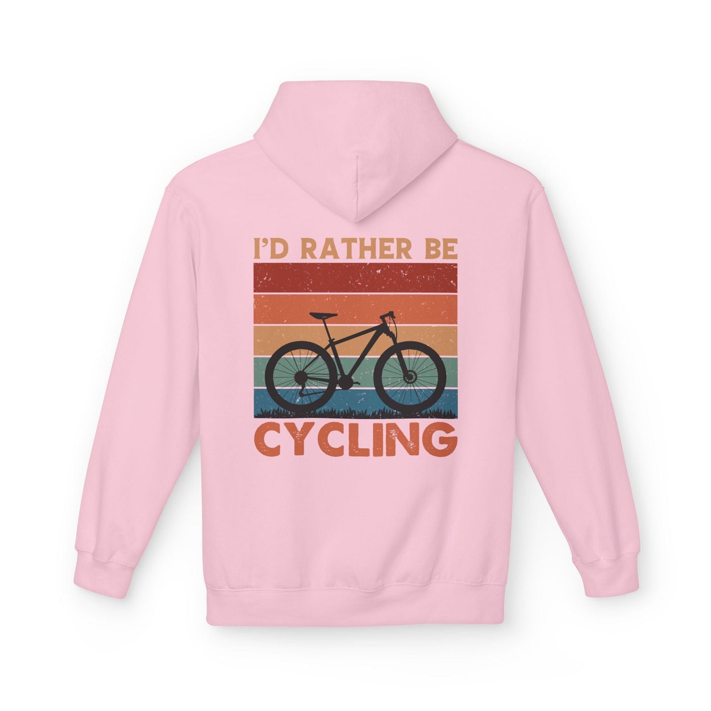 I'd Rather Be Cycling Hoodie Light Pink
