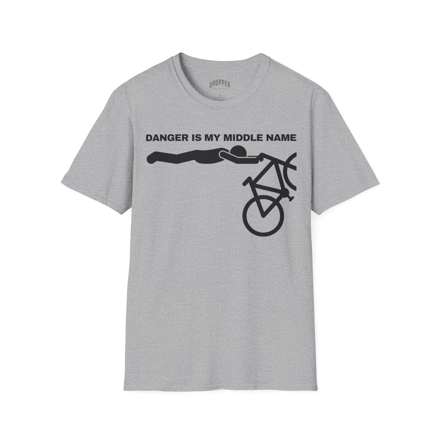 Danger Is My Middle Name T-Shirt Sport Grey