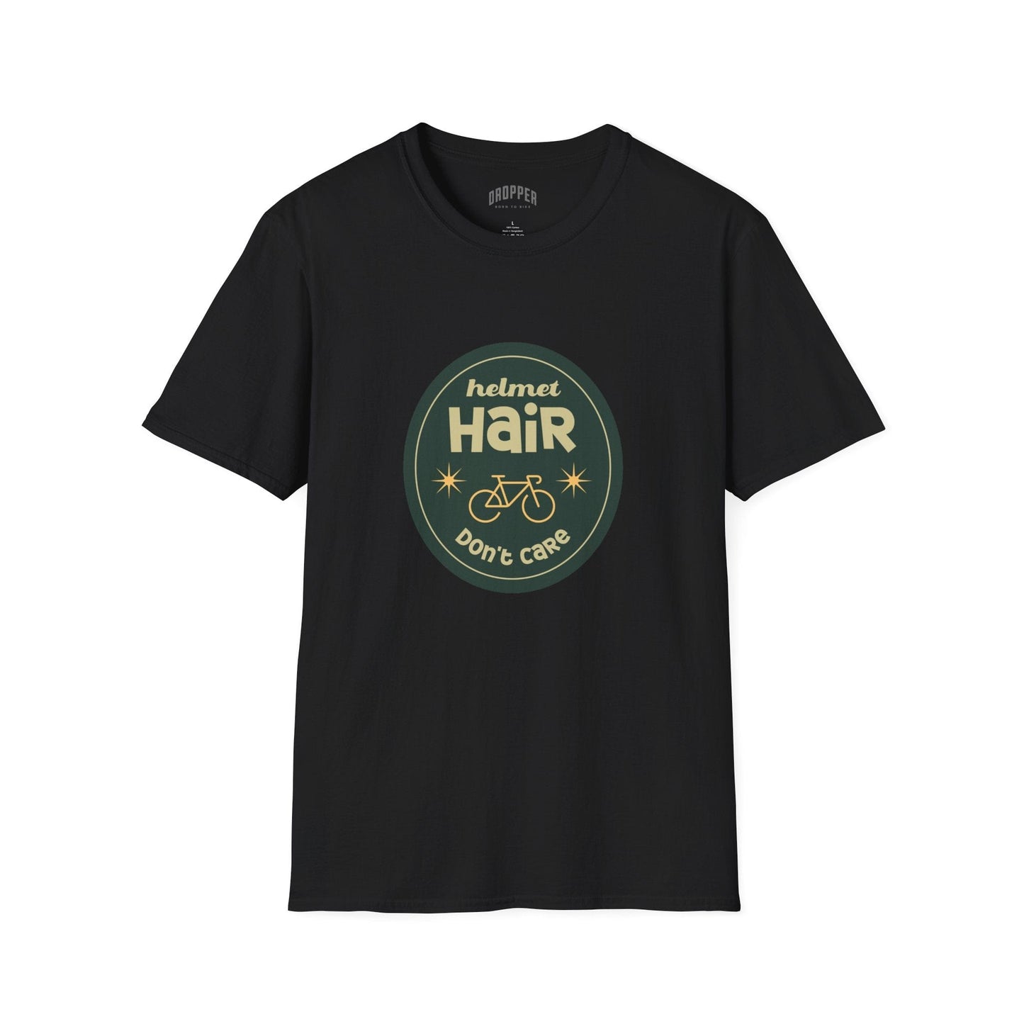 Helmet Hair T-Shirt Black