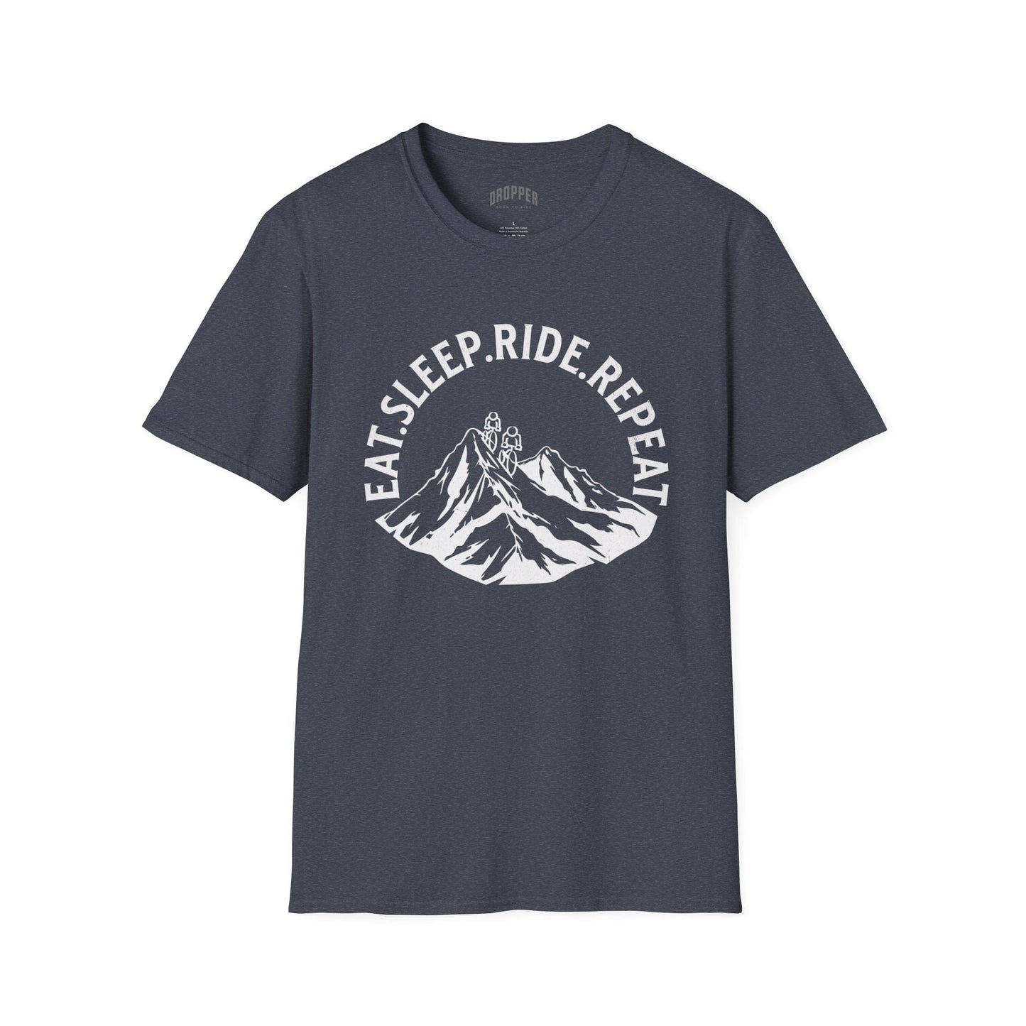 Eat.Sleep.Bike.Repeat T-Shirt Heather Navy
