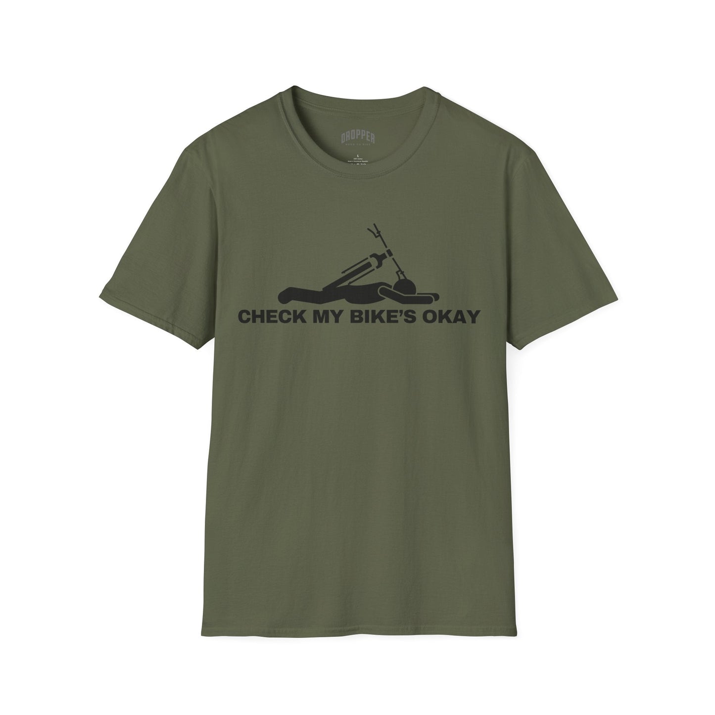 Check My Bike's Okay T-Shirt Military Green