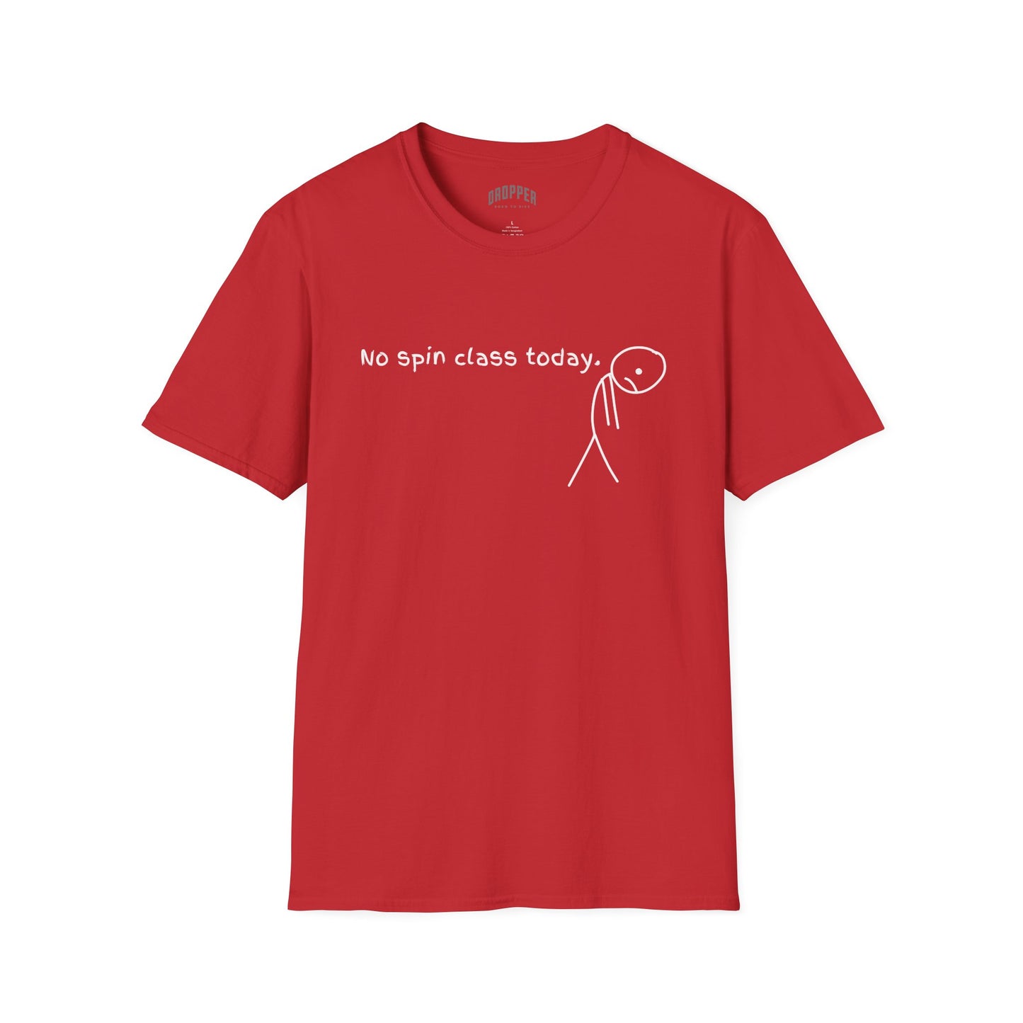 No Spin Class Today T-Shirt Red