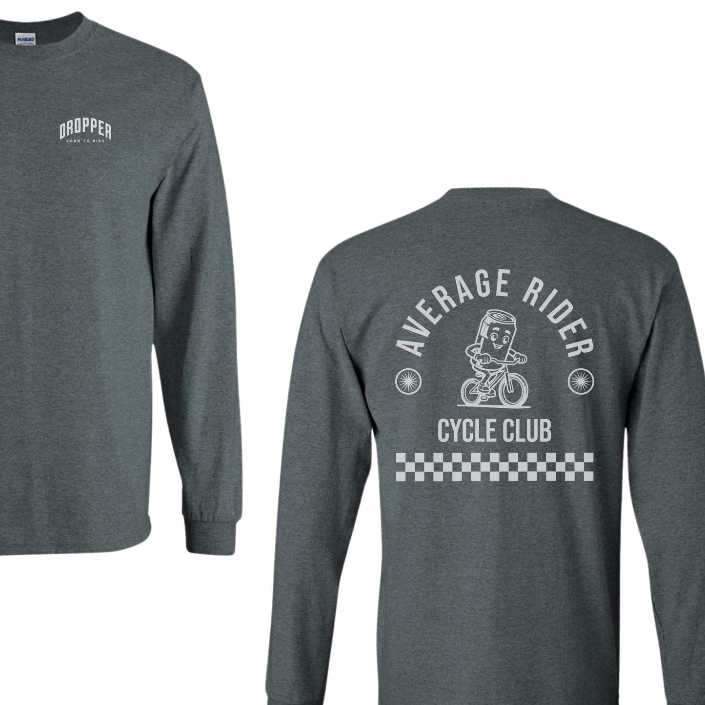Average Rider Long Sleeve Tee Dark Heather