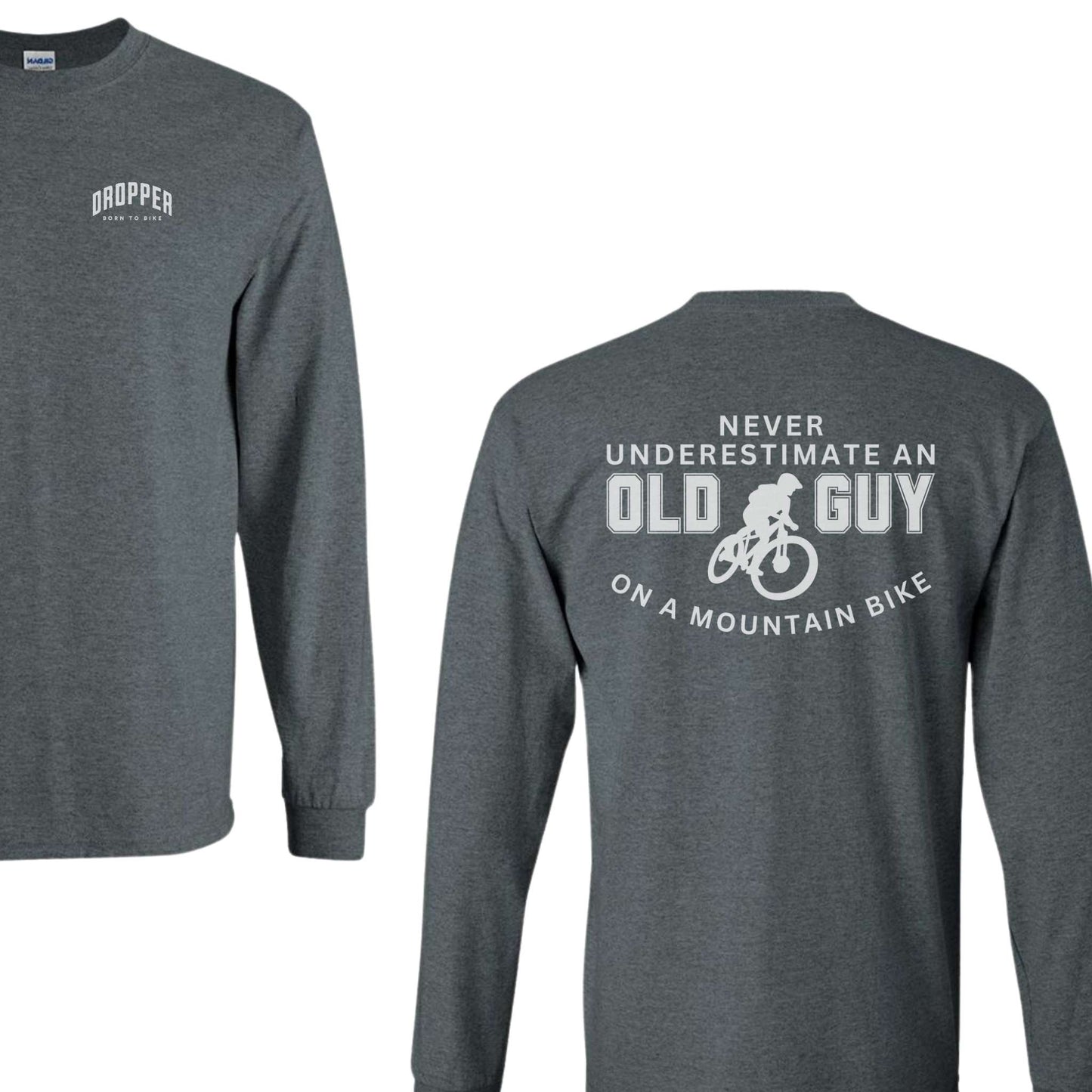 Old Guy MTB Long Sleeve Tee Dark Heather
