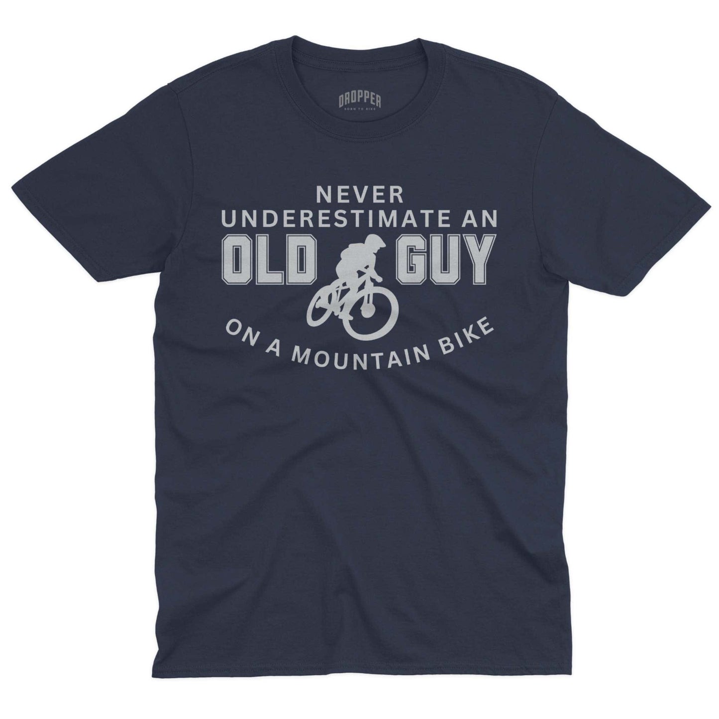 Never Underestimate An Old Guy MTB T-Shirt Navy