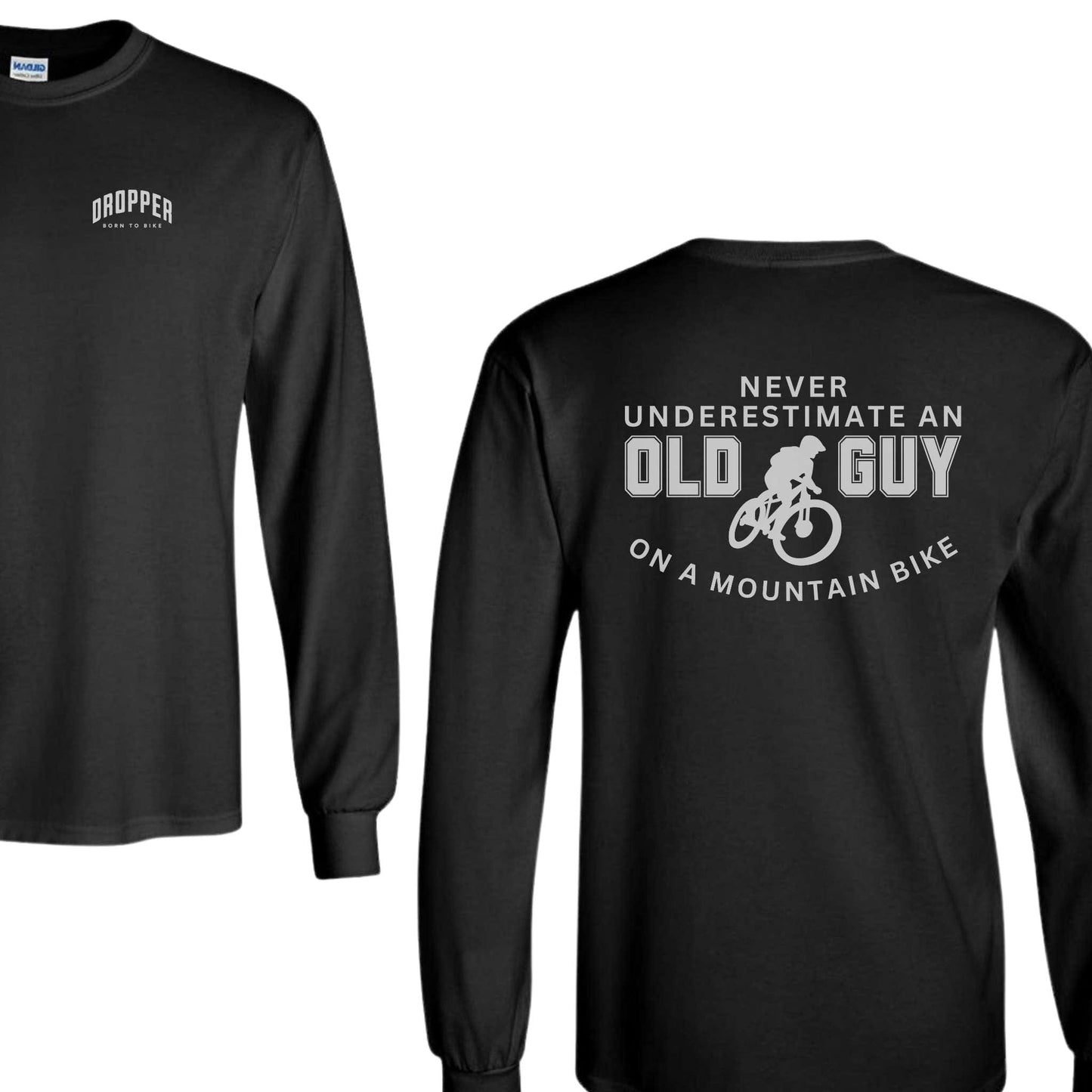 Old Guy MTB Long Sleeve Tee Black