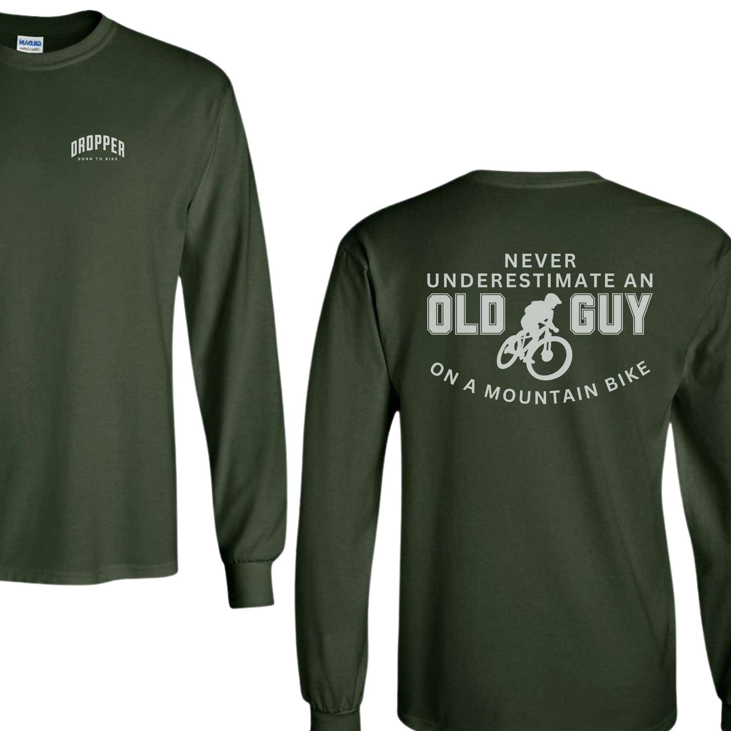 Old Guy MTB Long Sleeve Tee Forest Green