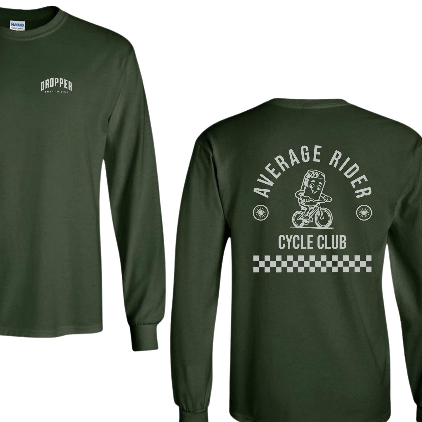 Average Rider Long Sleeve Tee Forest Green