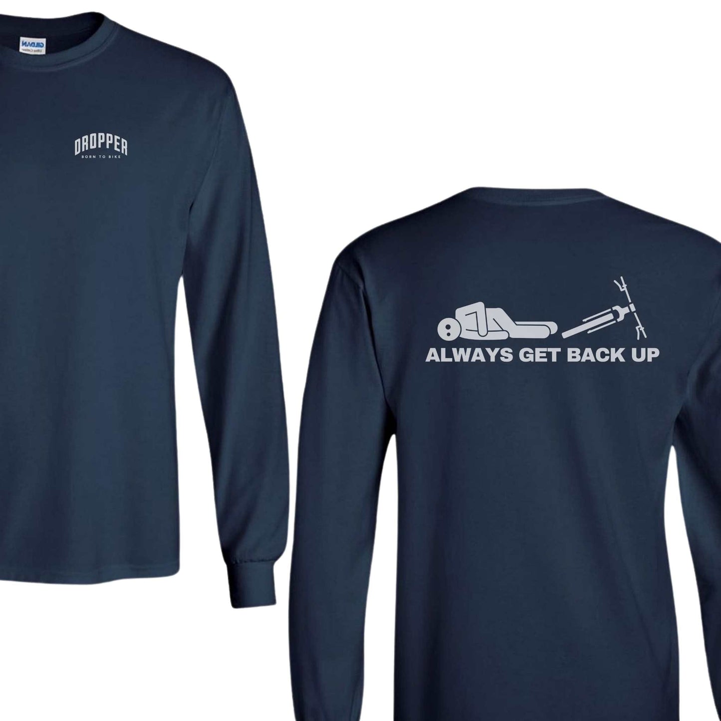 Always Get Back Up Long Sleeve Tee Navy