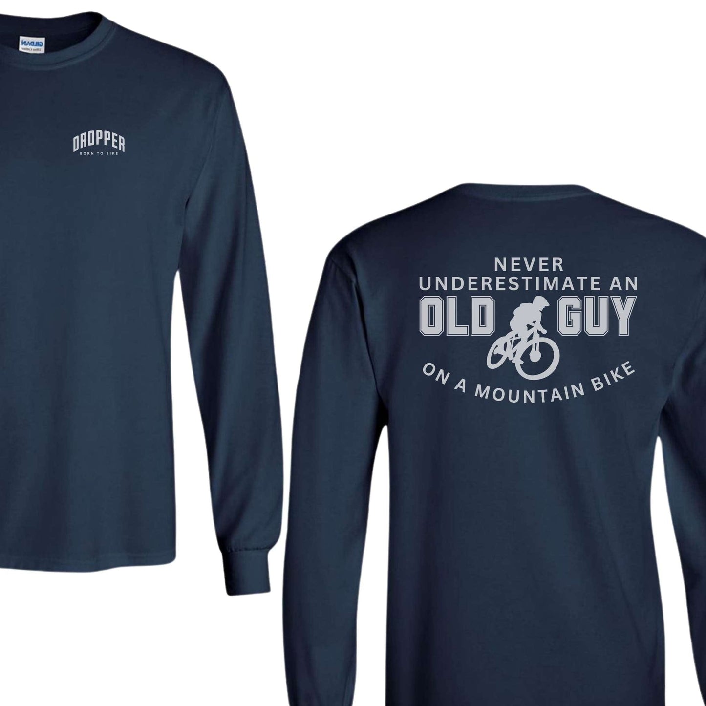 Old Guy MTB Long Sleeve Tee Navy