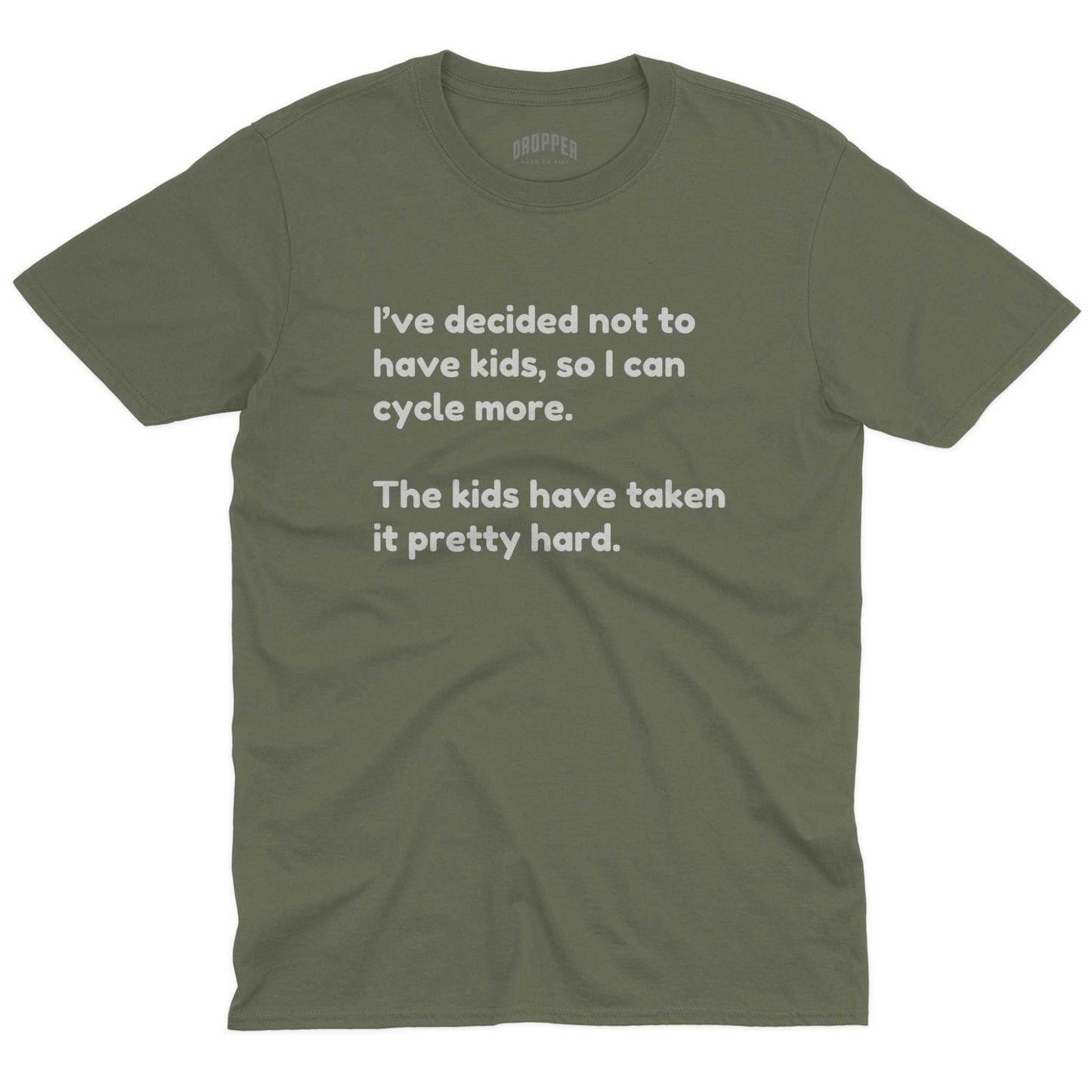 No Kids T-Shirt Military Green