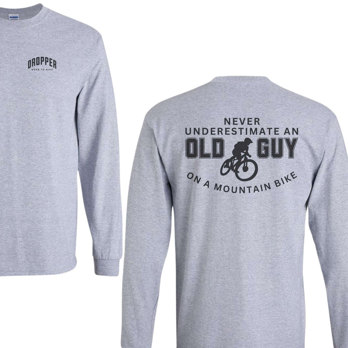 Old Guy MTB Long Sleeve Tee Sport Grey