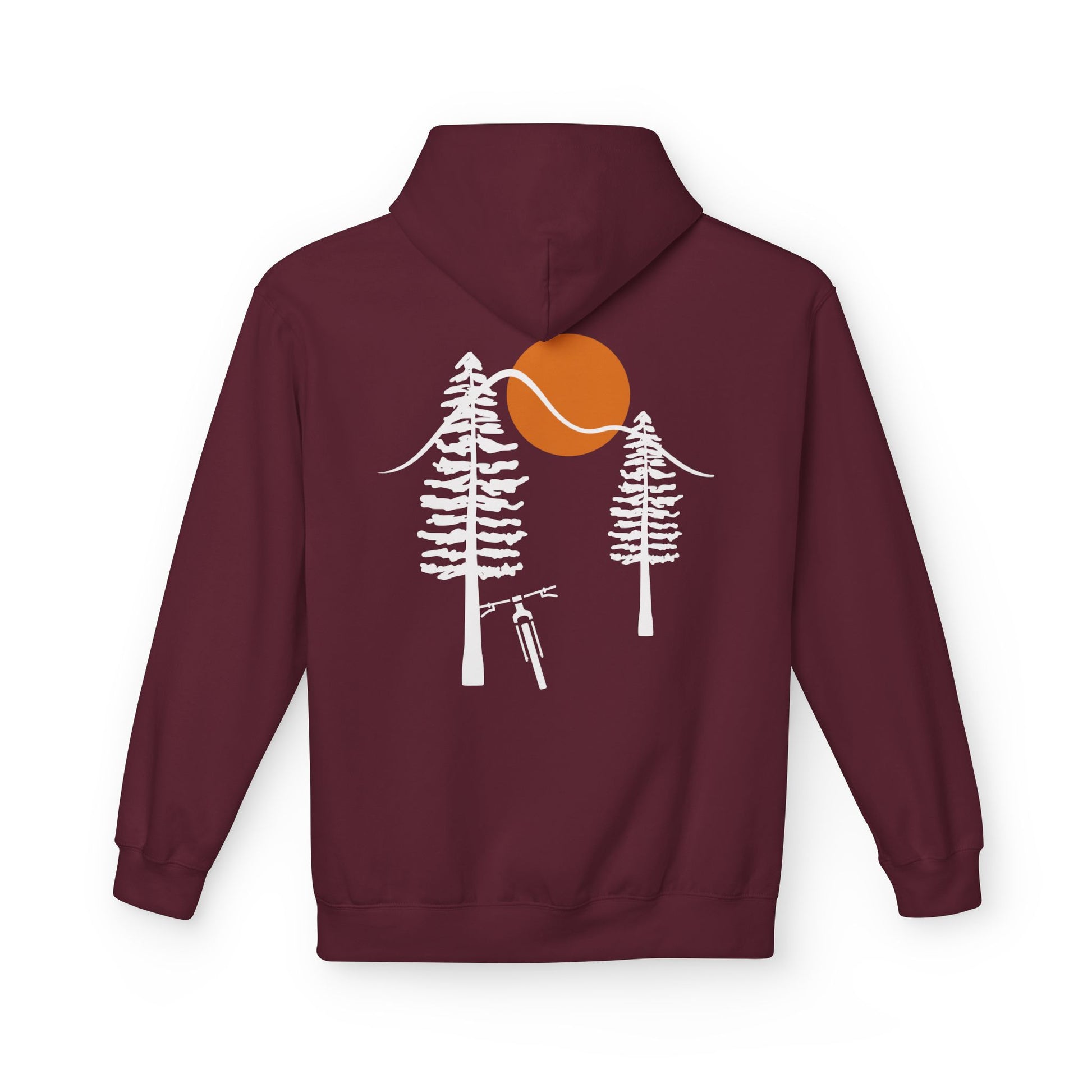 Leaning Tree Hoodie Maroon