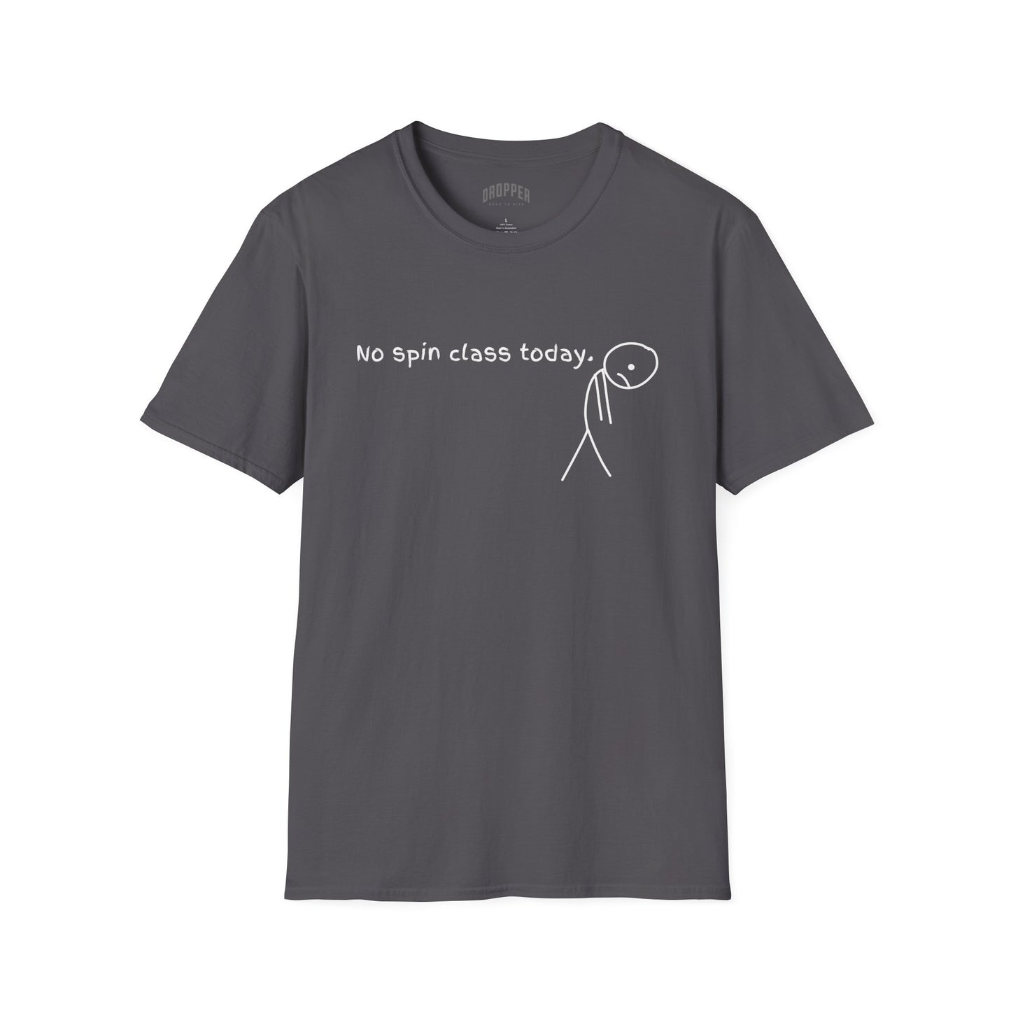 No Spin Class Today T-Shirt Charcoal