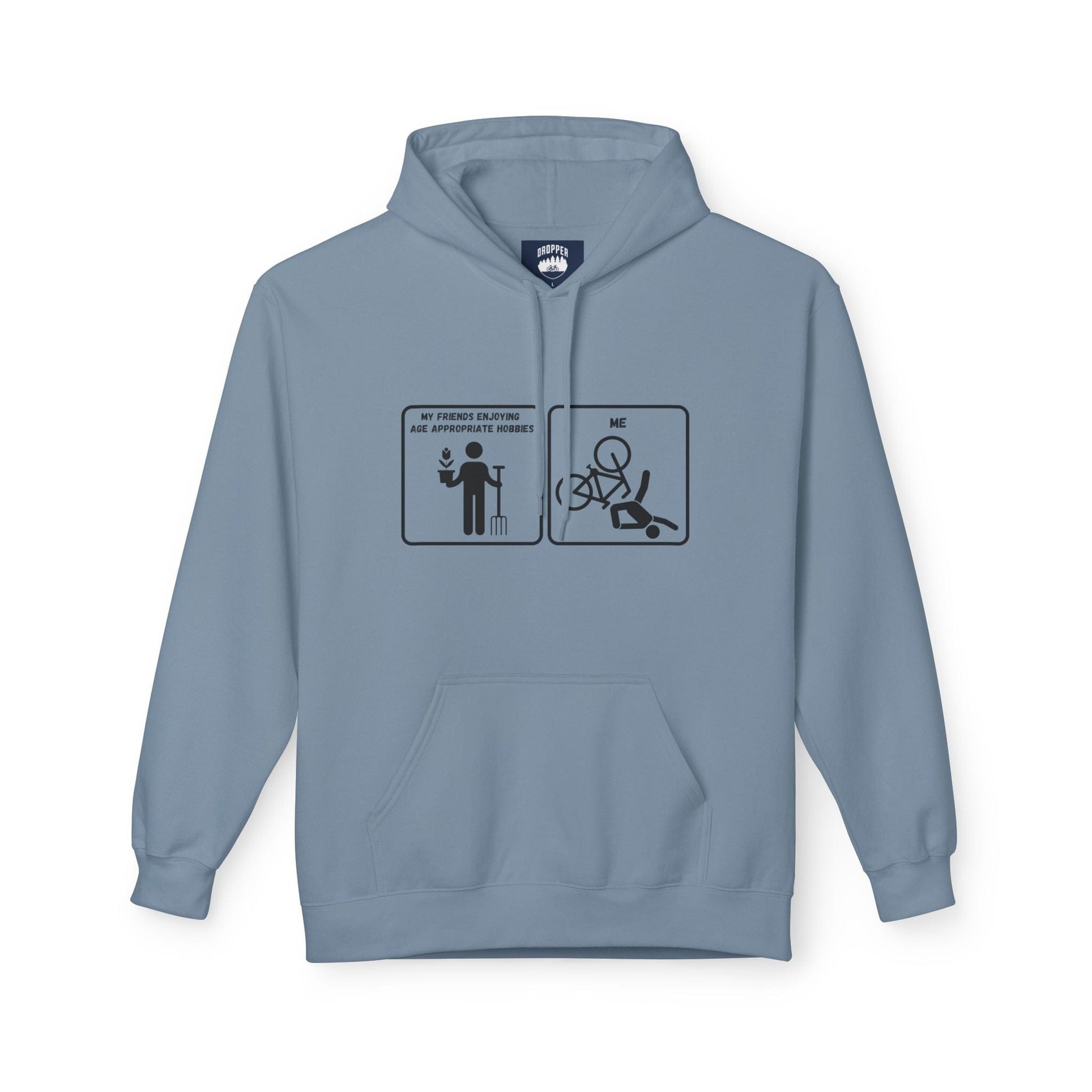 Age Appropriate Hobbies Hoodie Stone Blue