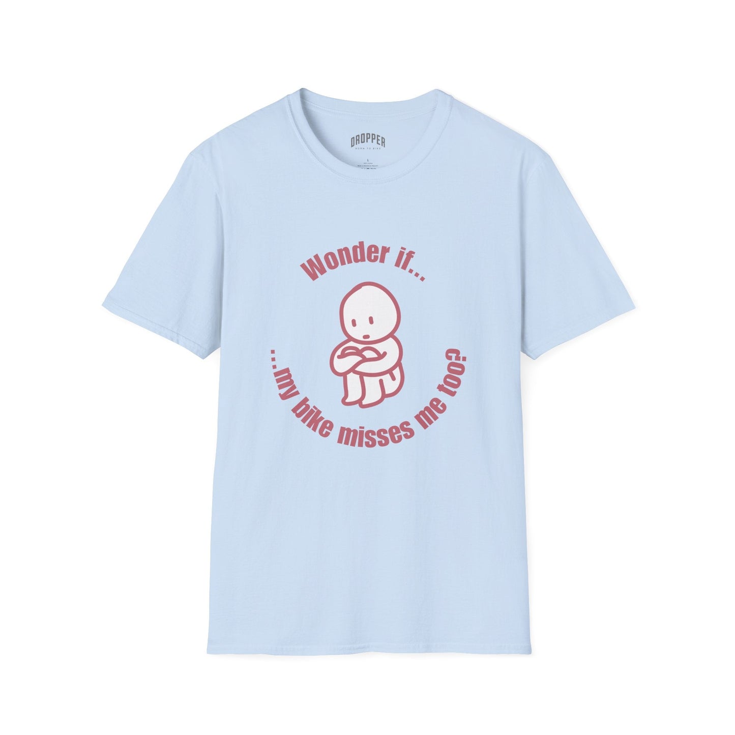 My Bike Misses Me T-Shirt Light Blue