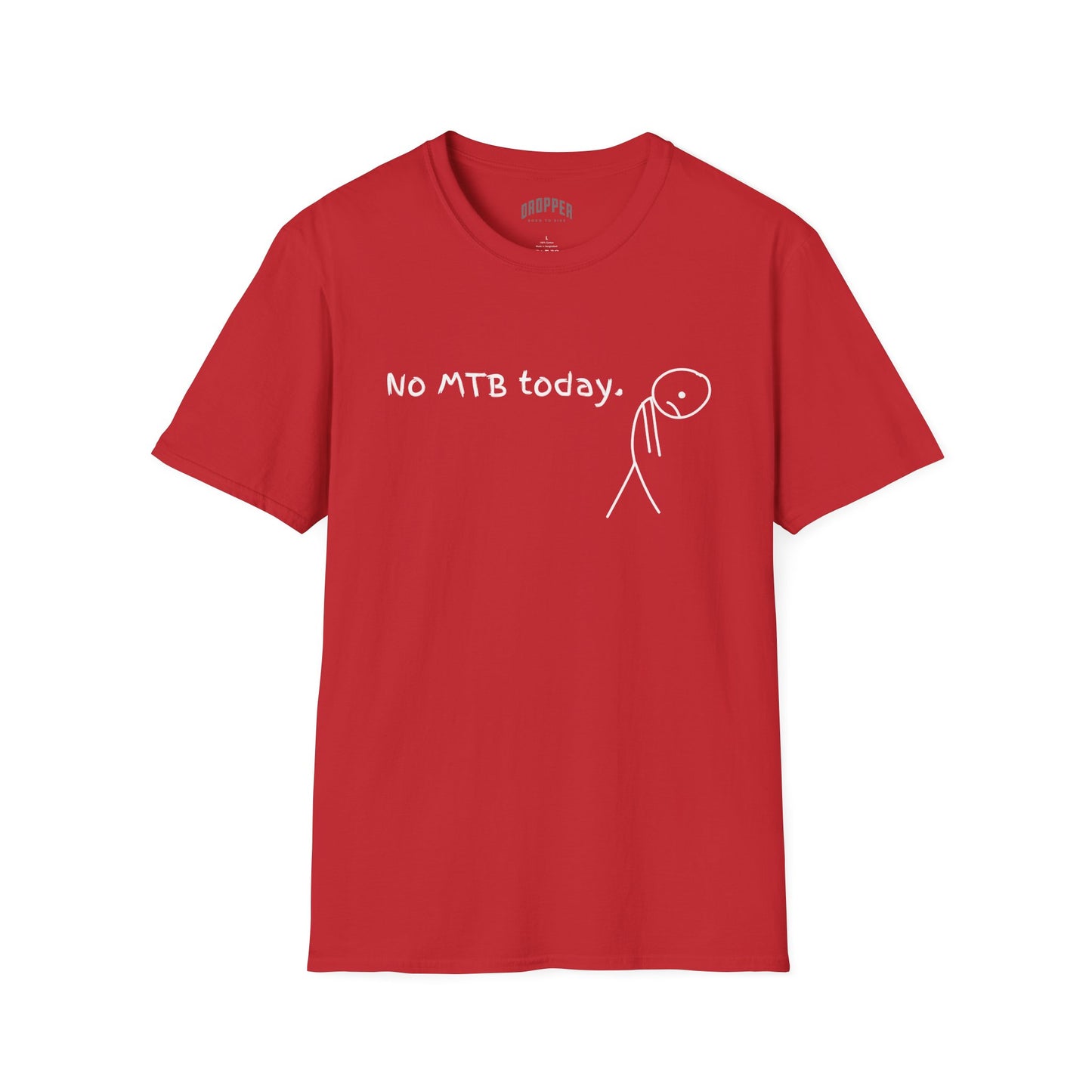 No MTB Today T-Shirt Red