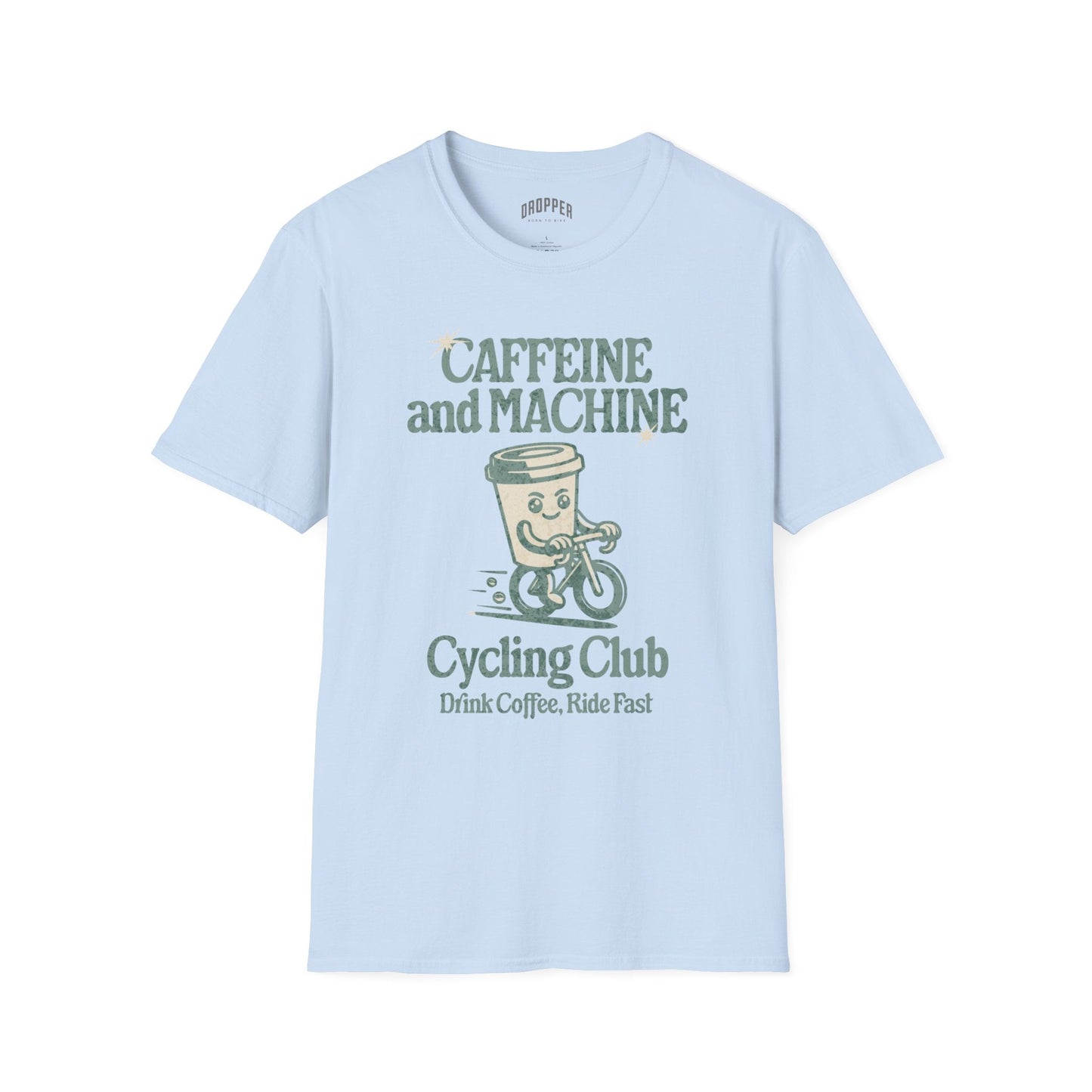 Caffeine & Machine T-Shirt Light Blue