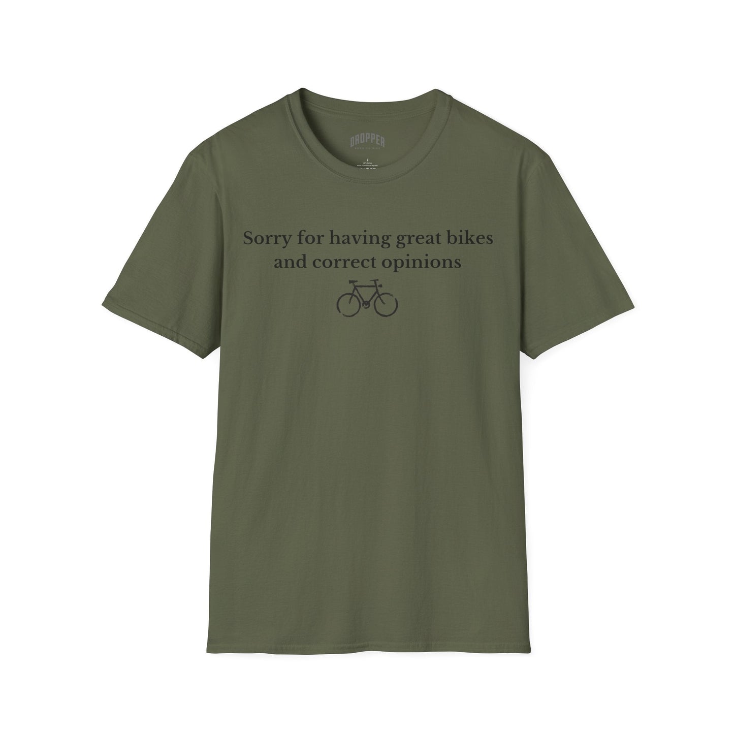 Great Bikes & Correct Opinions T-Shirt Military Green