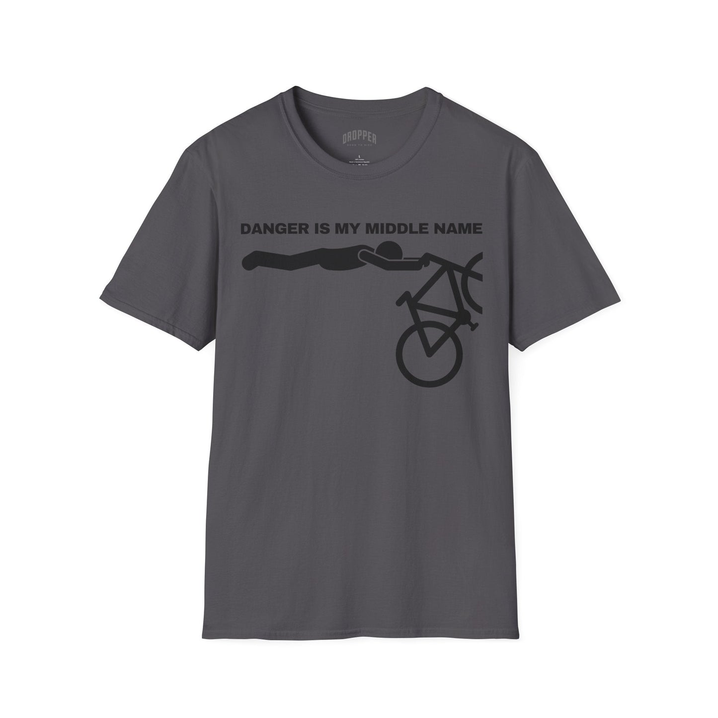 Danger Is My Middle Name T-Shirt Grey