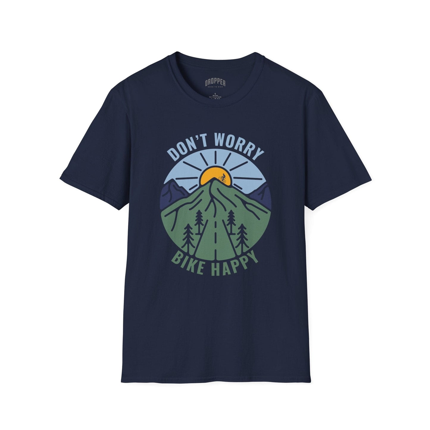 Bike Happy T-Shirt Navy