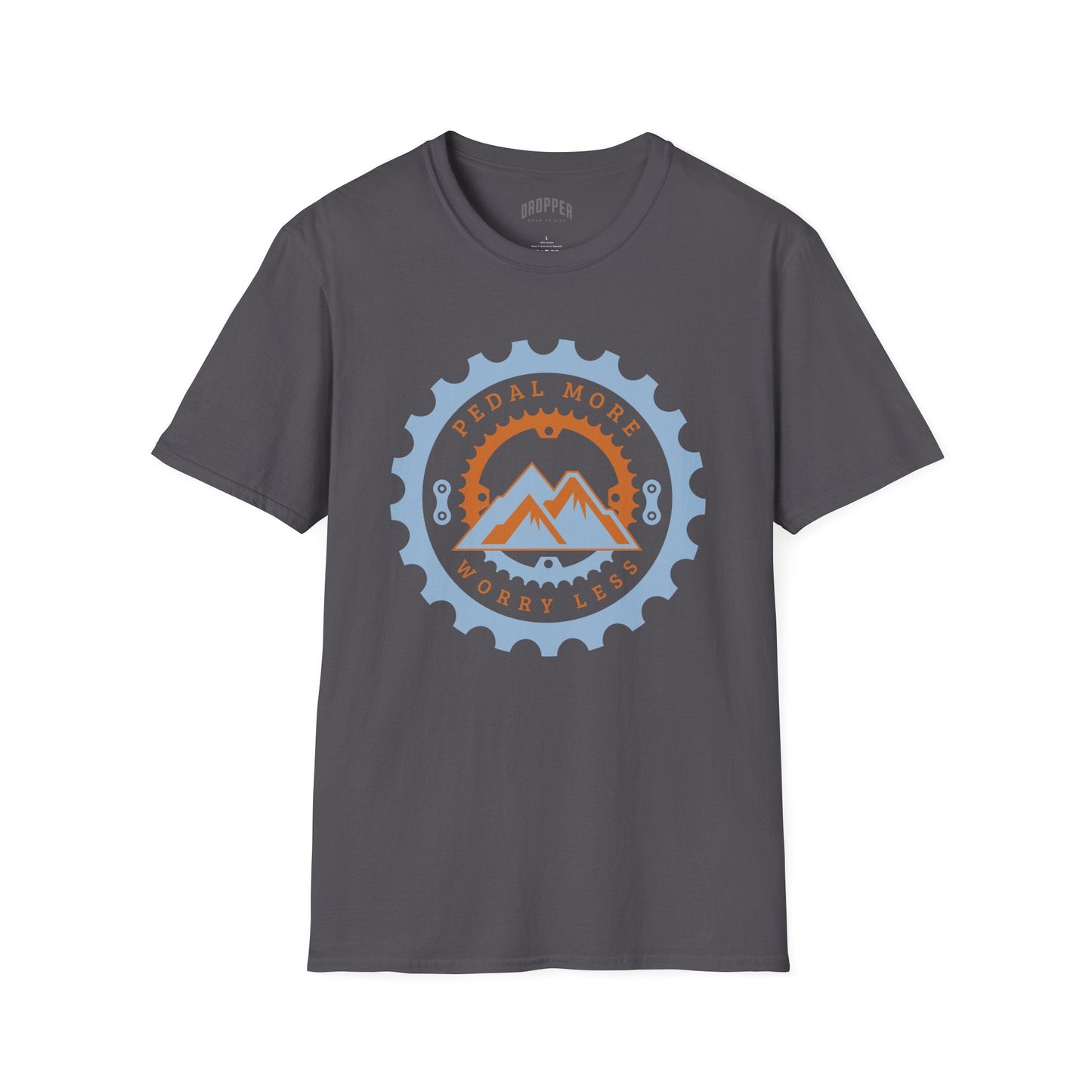 Pedal More, Worry Less T-Shirt Grey