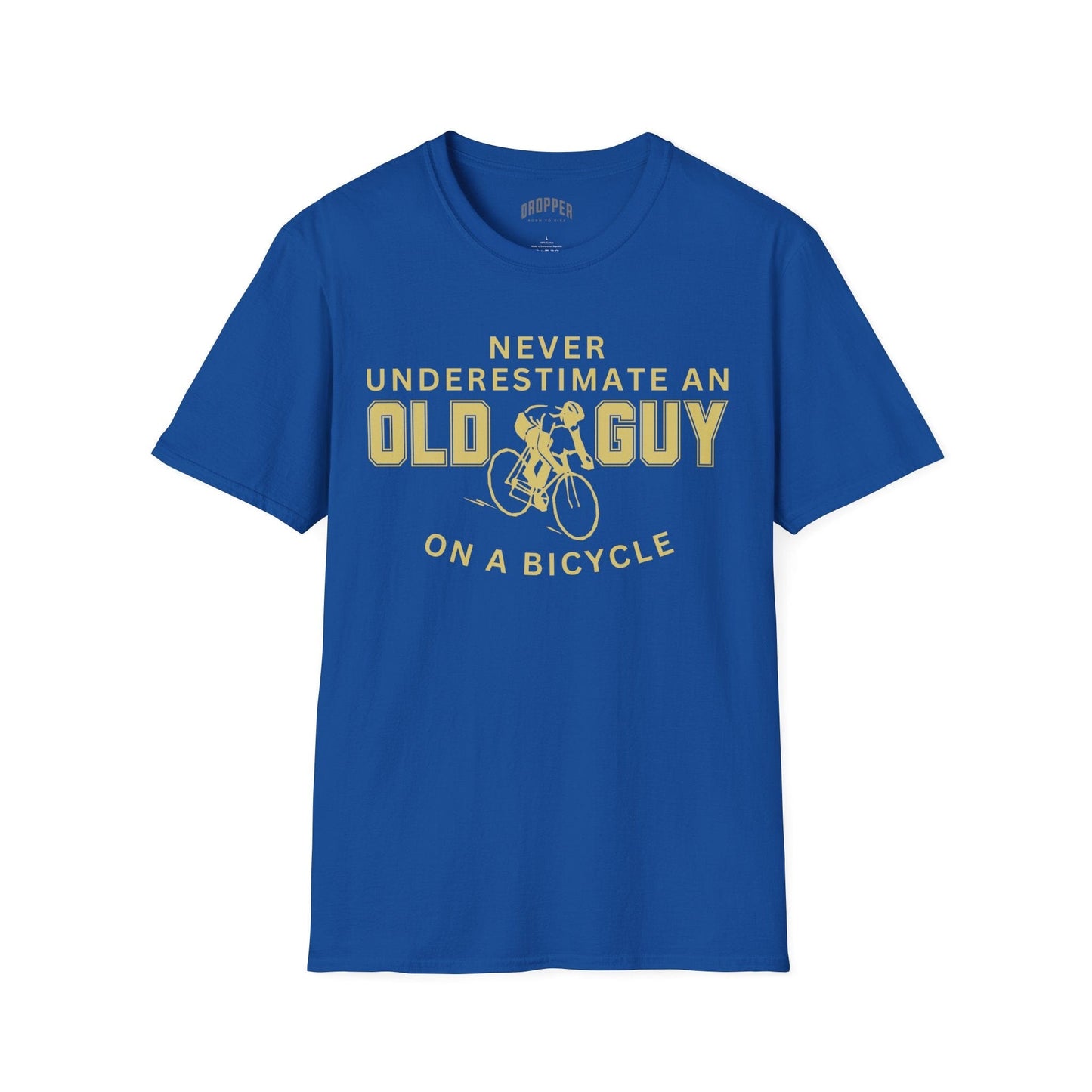 Never Underestimate An Old Guy T-Shirt Royal