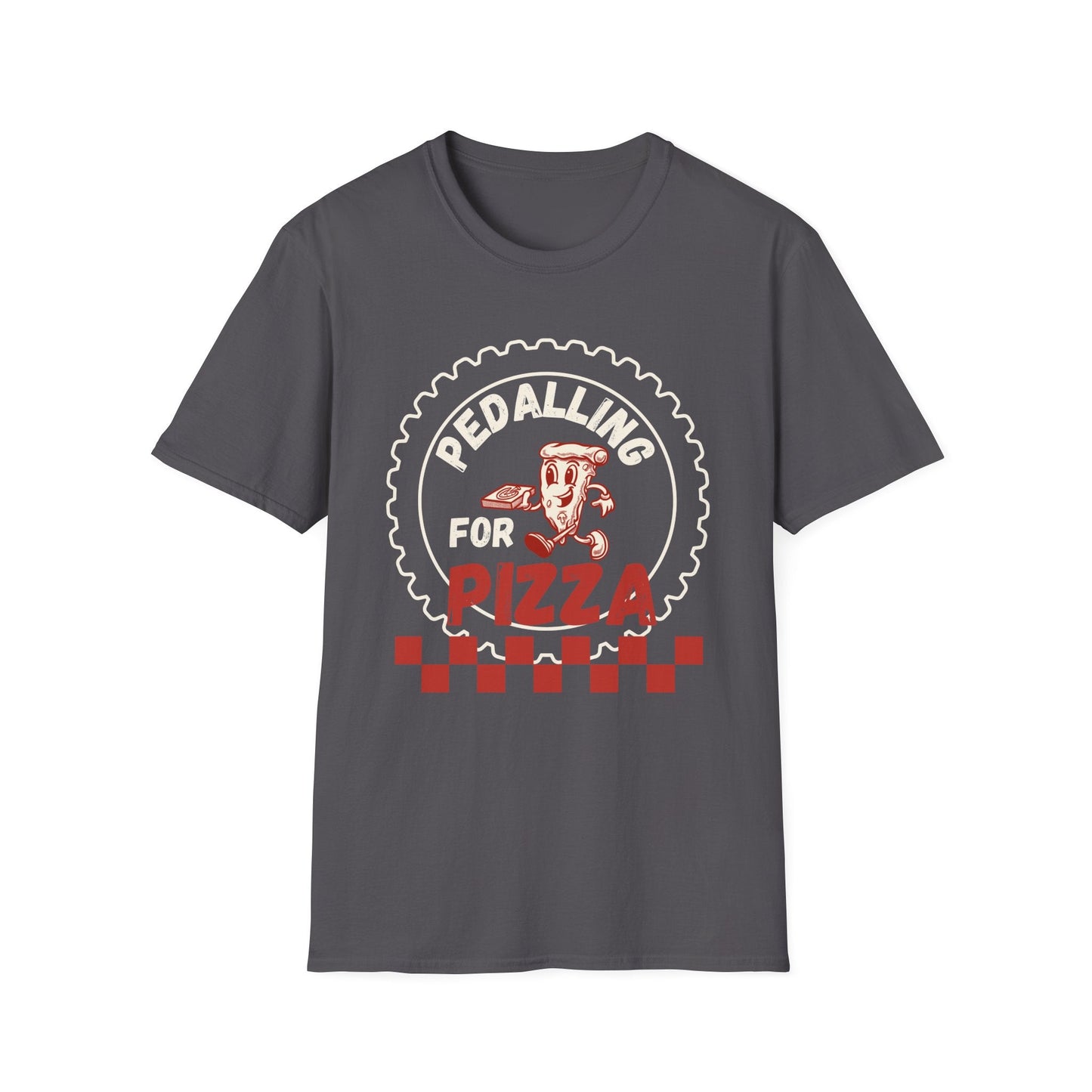 Pedalling For Pizza T-Shirt Grey