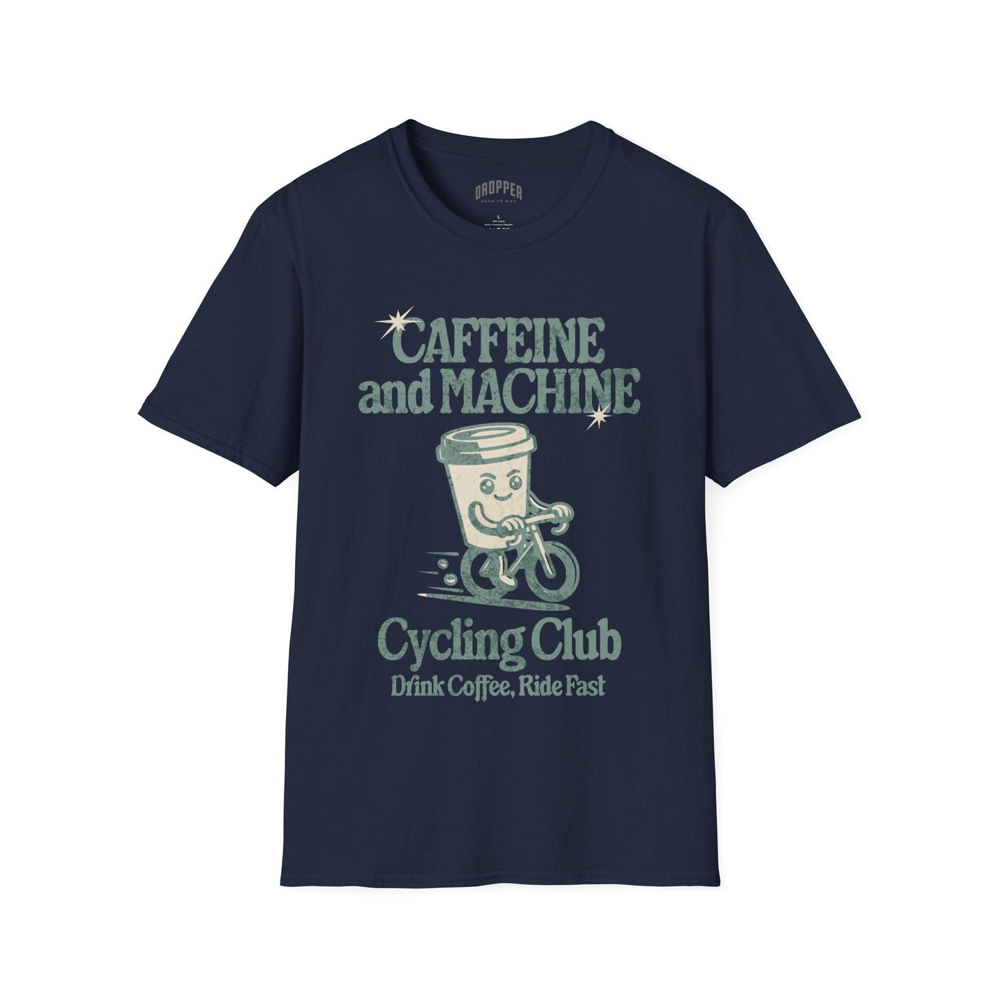 Caffeine & Machine T-Shirt Navy