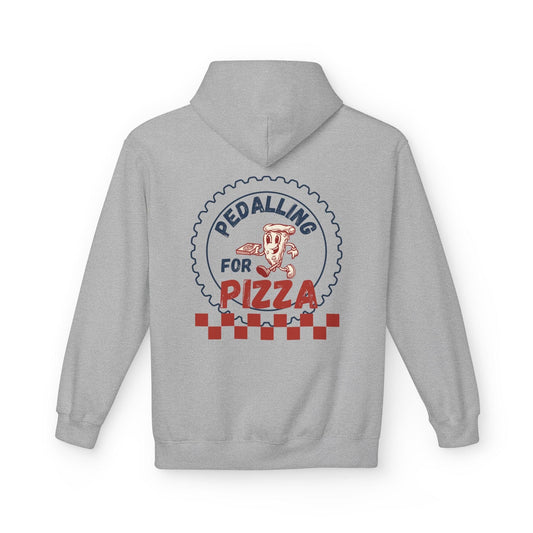 Pedalling For Pizza Hoodie Sport Grey