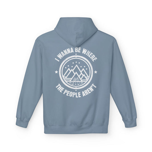 Where The People Aren't Hoodie Stone Blue