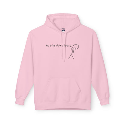 No Bike Riding Today Hoodie Light Pink