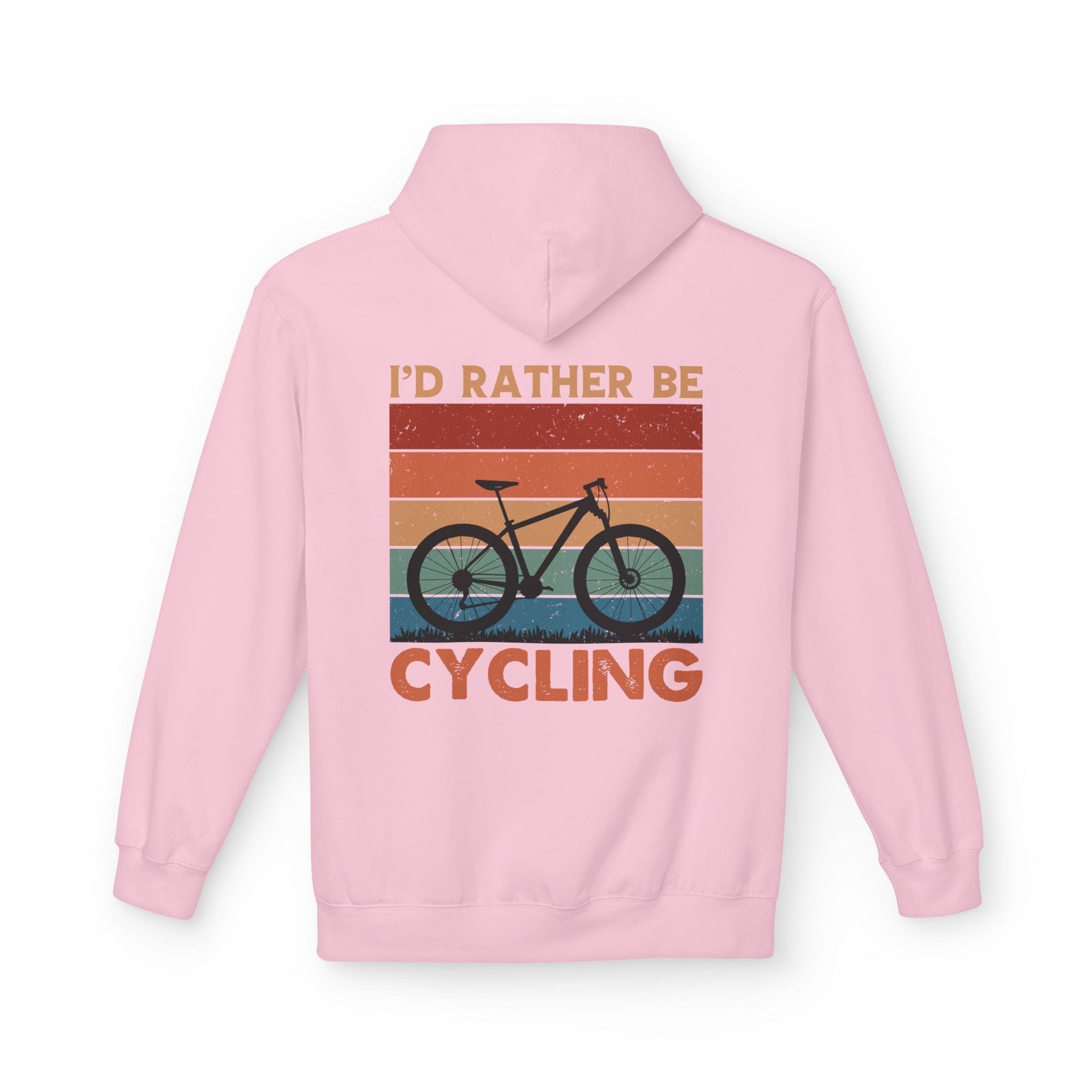 I'd Rather Be Cycling Hoodie Light Pink