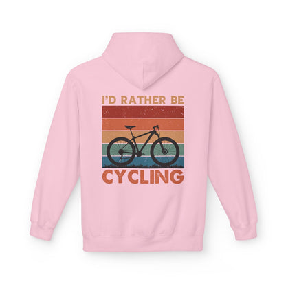 I'd Rather Be Cycling Hoodie Light Pink