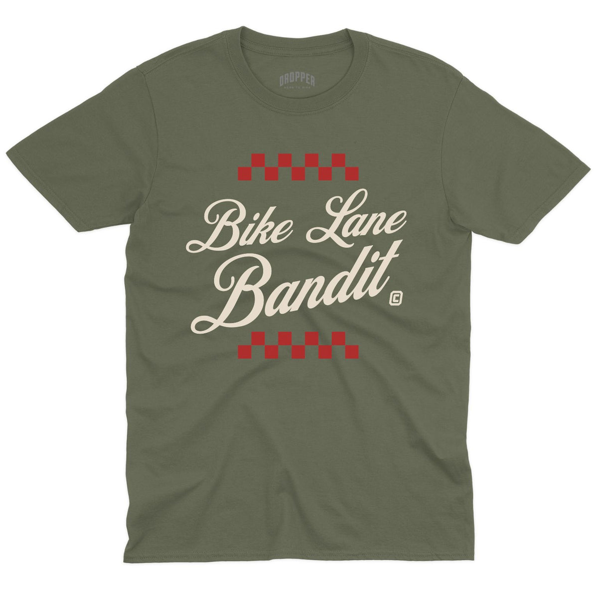 Bike Lane Bandit T-Shirt Military Green