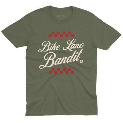 Bike Lane Bandit T-Shirt Military Green