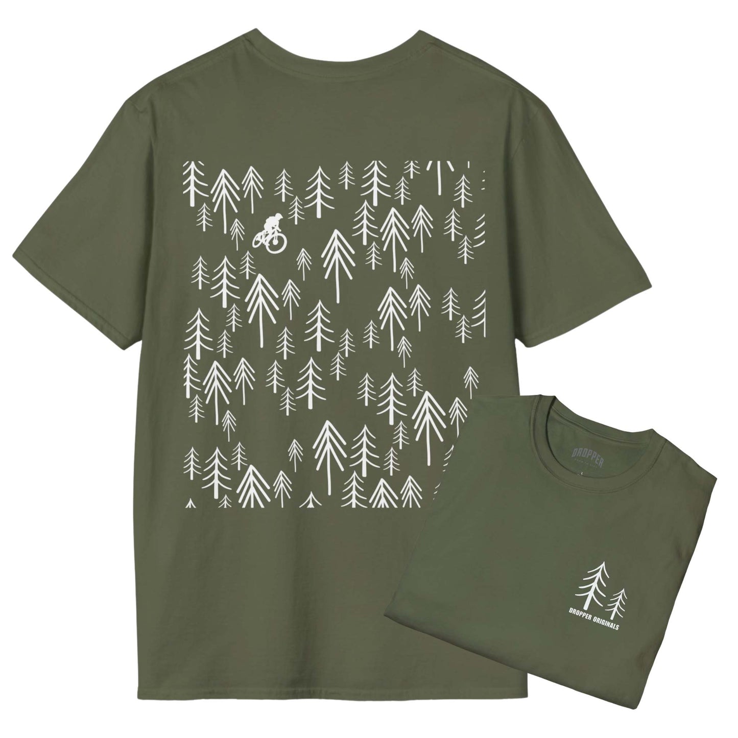Forest Freedom [Back Print] T-Shirt Military Green