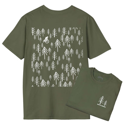 Forest Freedom [Back Print] T-Shirt Military Green