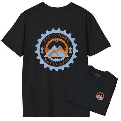 Pedal More [Back Print] T-Shirt Black