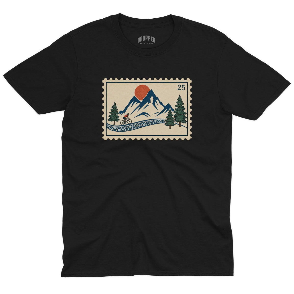 Road Stamp T-Shirt Black