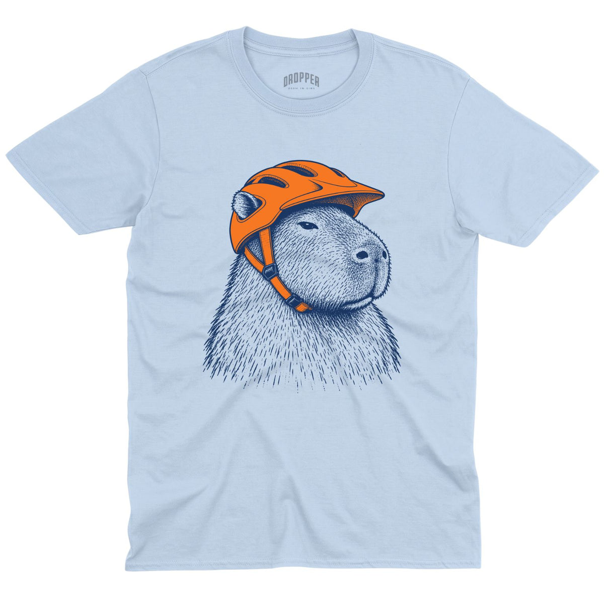 Capy Biker T-Shirt Light Blue