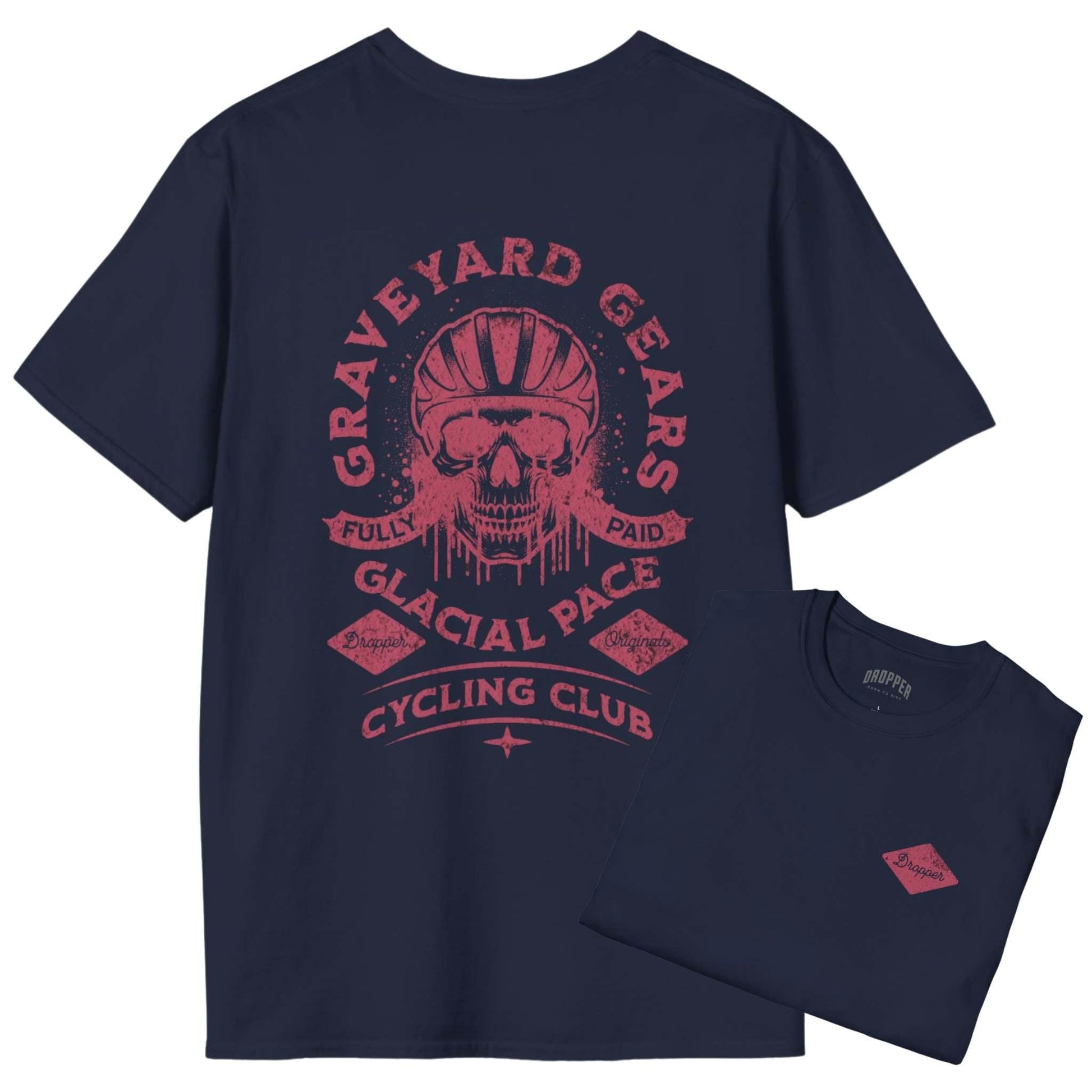 Graveyard Gears [Back Print] T-Shirt Navy