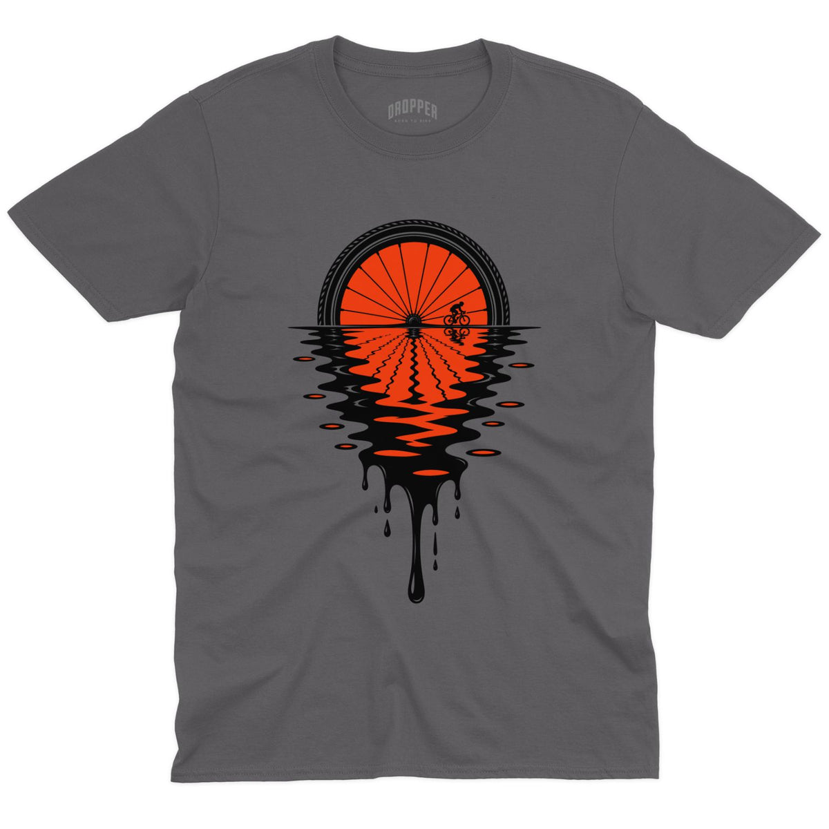 Melting Wheel T-Shirt Charcoal