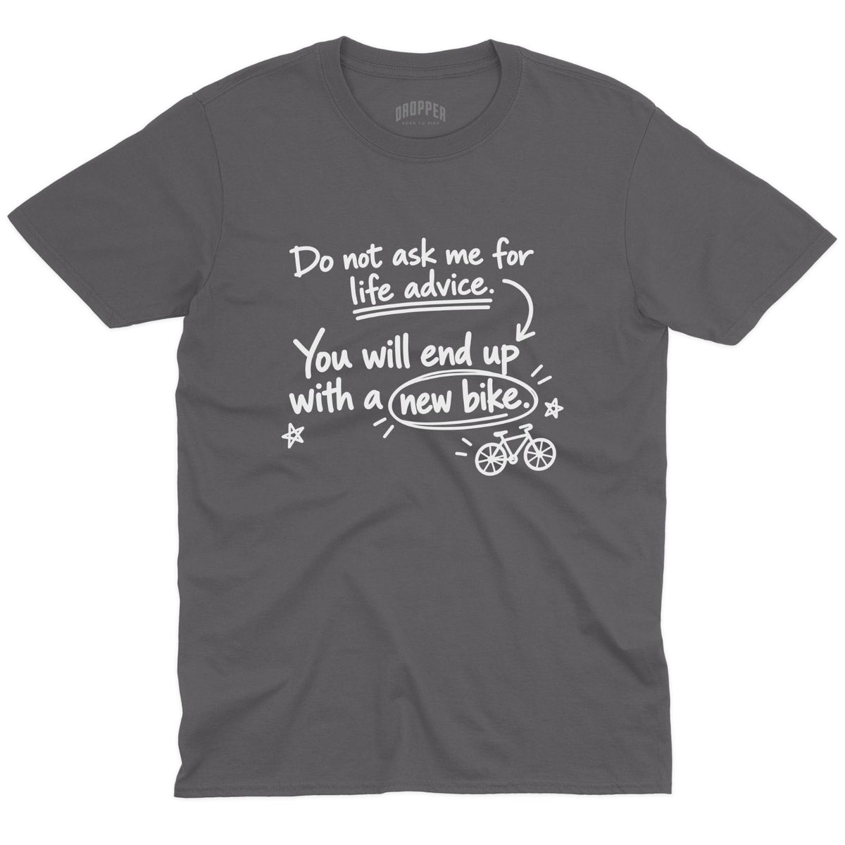 Life Advice T-Shirt Charcoal