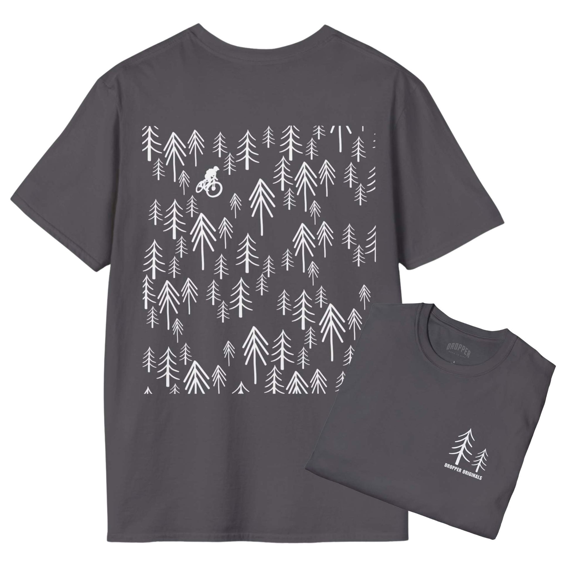 Forest Freedom [Back Print] T-Shirt Charcoal